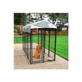 Jewett Cameron Companies Lucky Dog Uptown Dog Welded Wire Kennel With Cover 4' x 8' x 6' Black CL60548